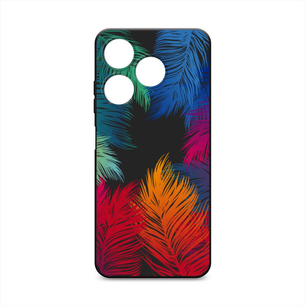 

Чехол Awog на Tecno Spark 10 4G "Рамка из перьев", Красный, 303552-1