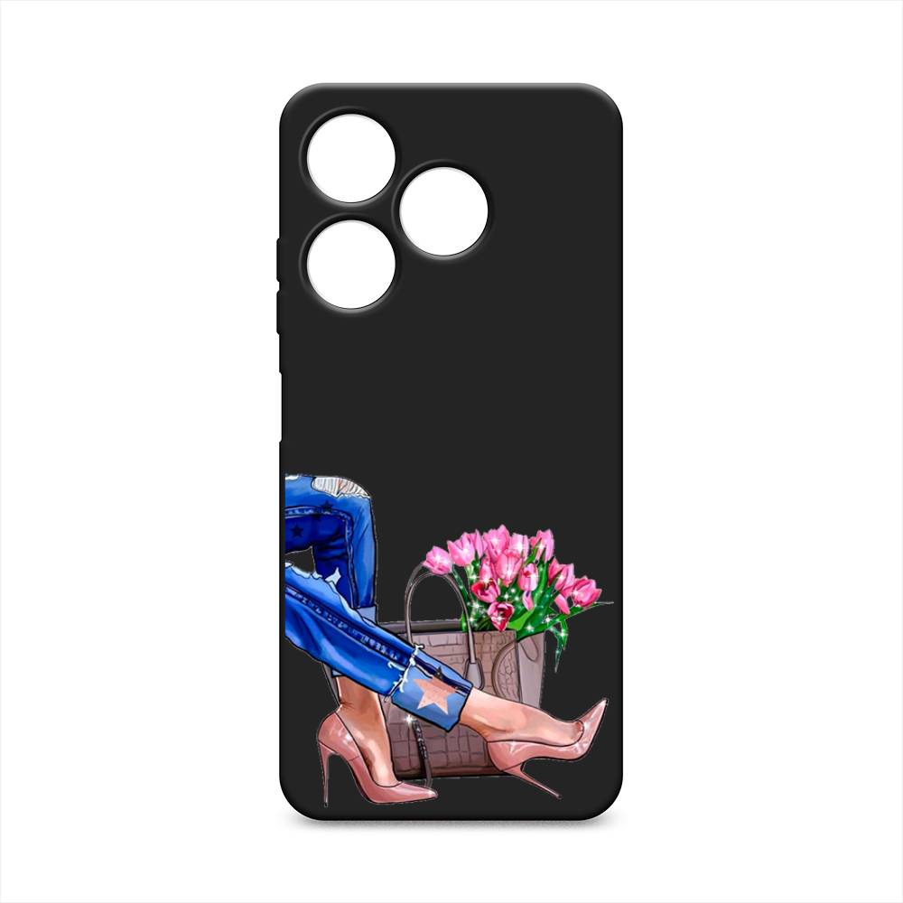 

Чехол Awog на Tecno Spark 10 4G "Каблучки", Синий, 303552-1