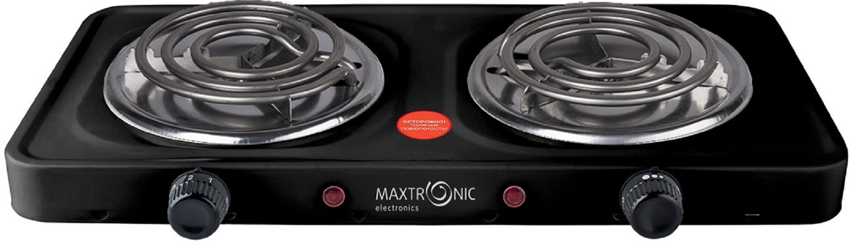 Настольная электрическая плитка MAXTRONIC MAX-AT-002BS черный чайник электрический maxtronic max 503 1 5 л белый серебристый