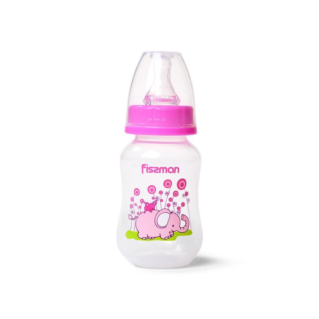 Бутылочка для кормления Fissman 125 мл, пластик, розовая 6874