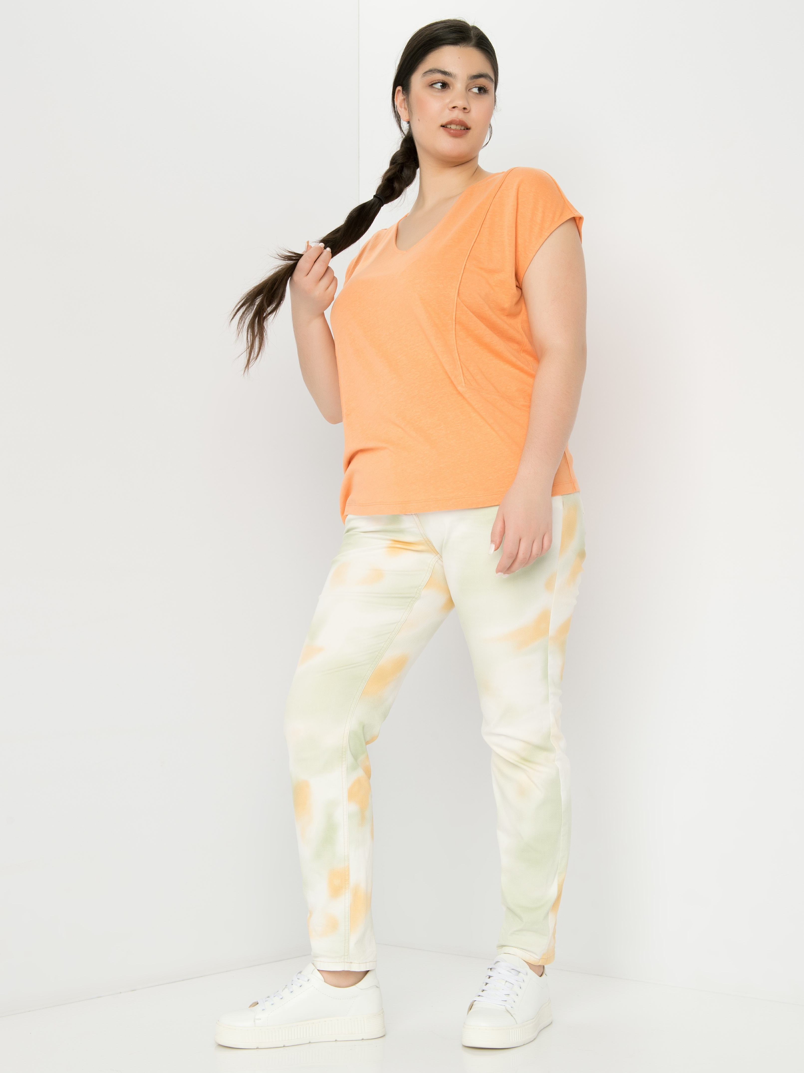 

Футболка женская SAMOON by GERRY WEBER 871055-26221-6450 оранжевая 48, 871055-26221-6450