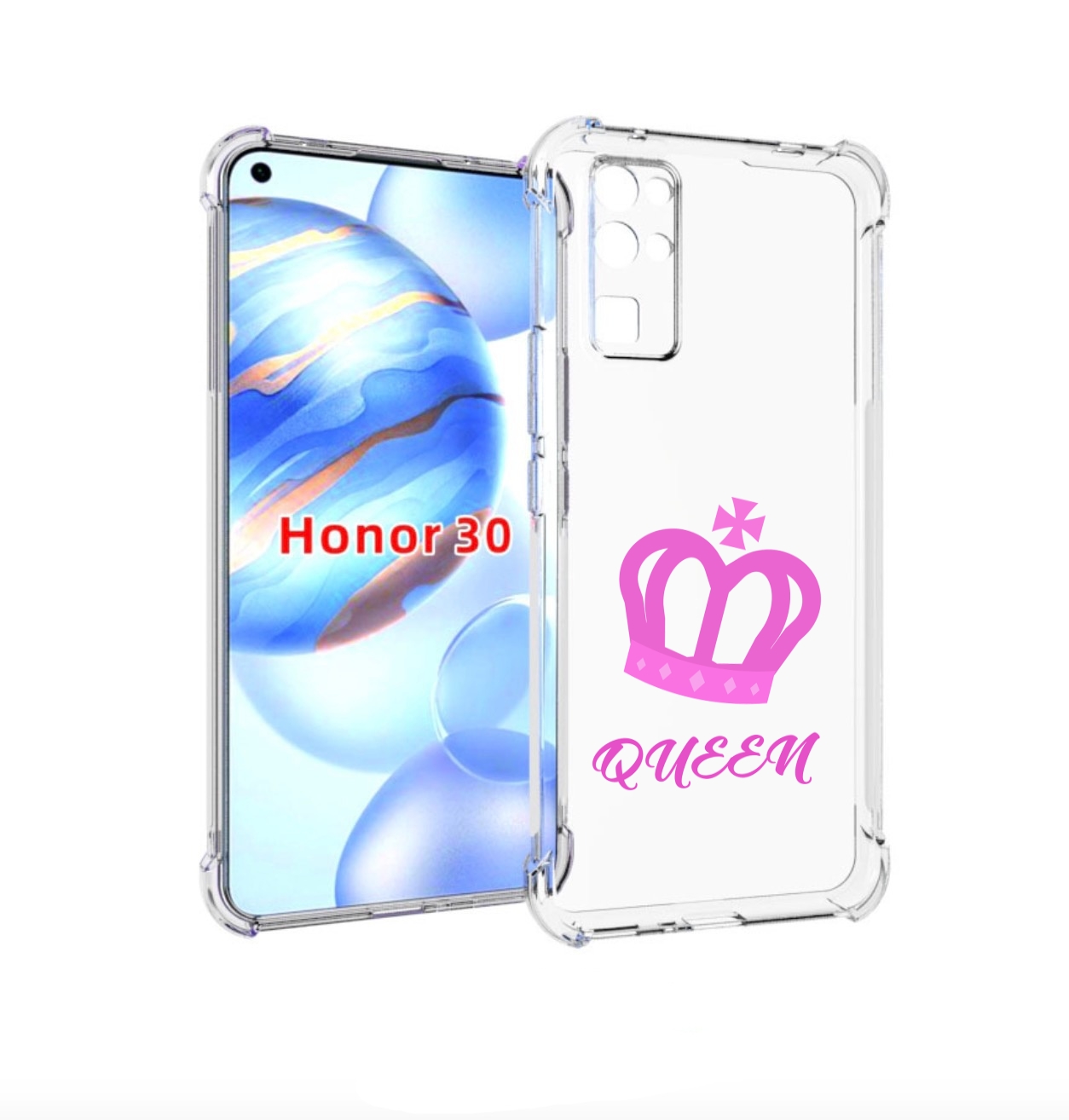 

Чехол бампер MyPads корона-королевы-розовый для Honor 30 (BMH-AN, Прозрачный, Tocco