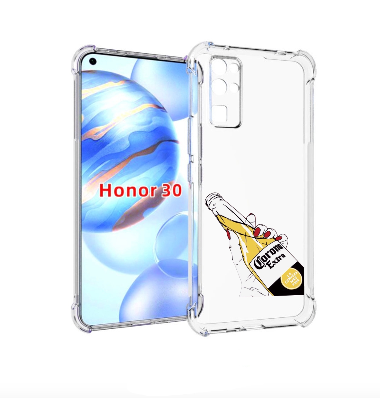 

Чехол бампер MyPads корона екстра для Honor 30 (BMH-AN10) против, Прозрачный, Tocco