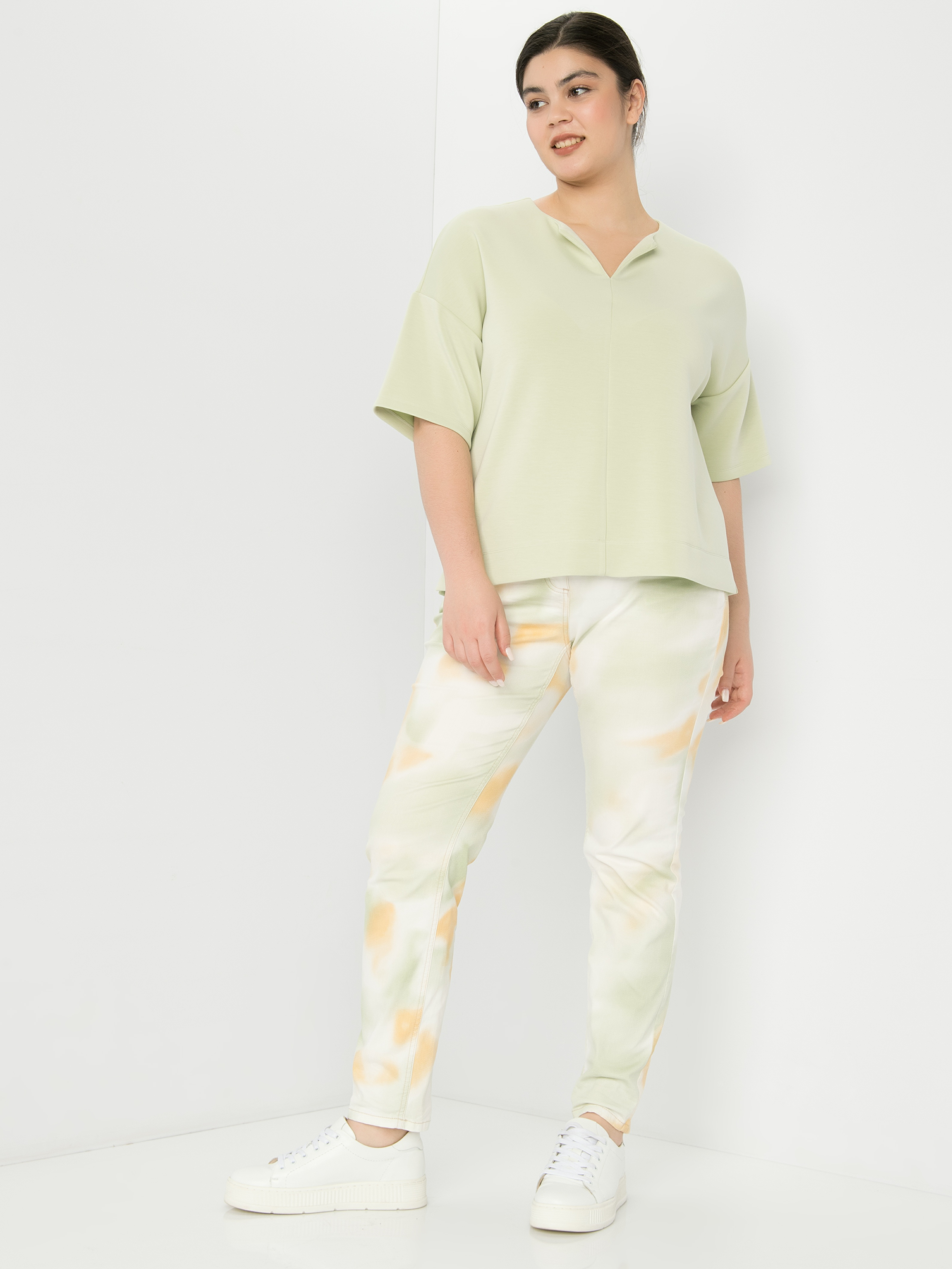 

Футболка женская SAMOON by GERRY WEBER 871047-26212-5430 зеленая 42, 871047-26212-5430