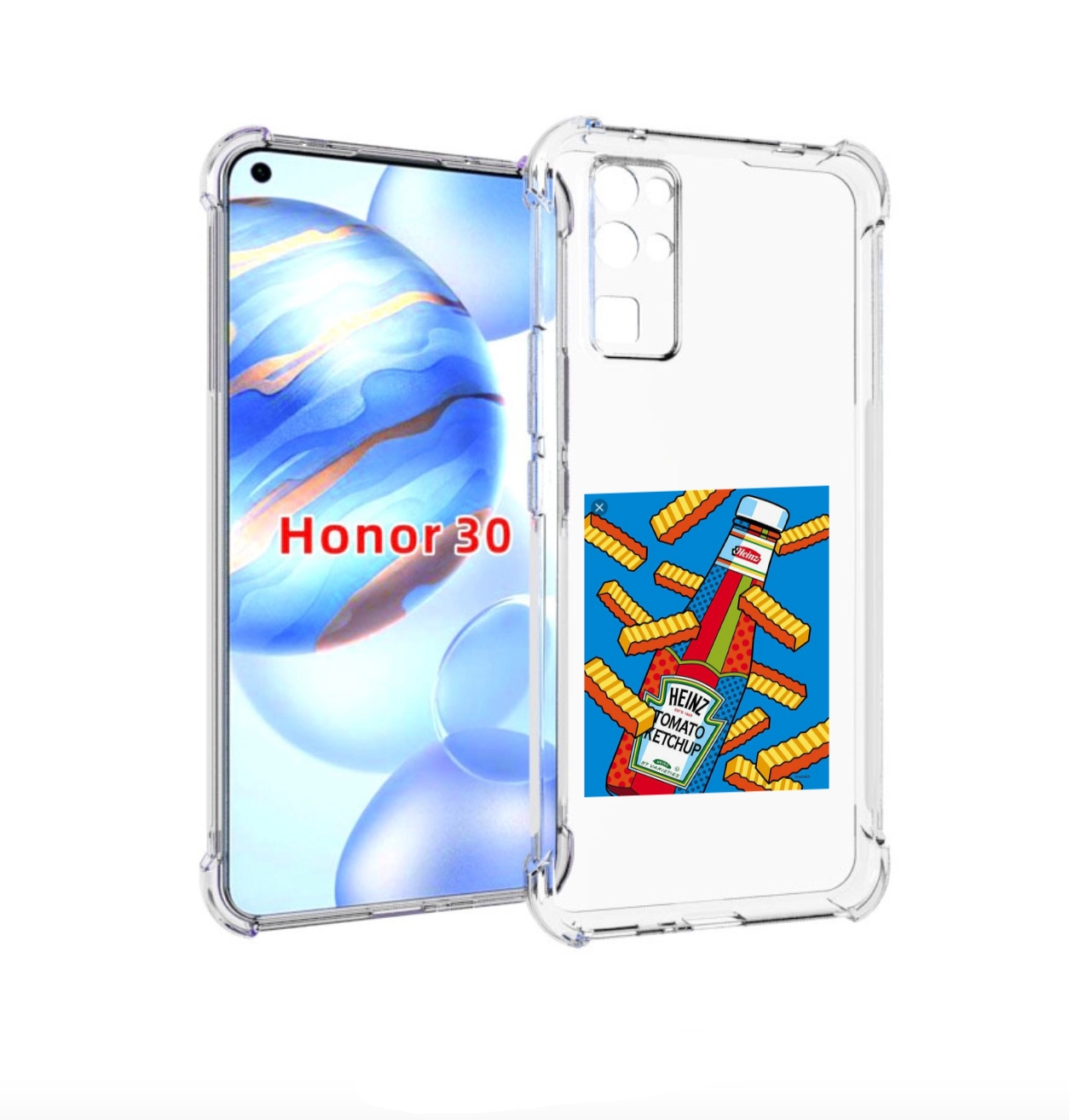 

Чехол бампер MyPads картошка с соусом для Honor 30 (BMH-AN10) пр, Прозрачный, Tocco
