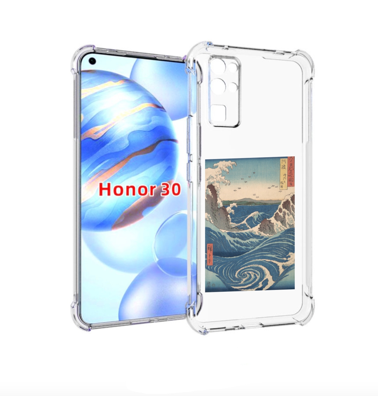 

Чехол бампер MyPads картинка волны водоворот для Honor 30 (BMH-A, Прозрачный, Tocco