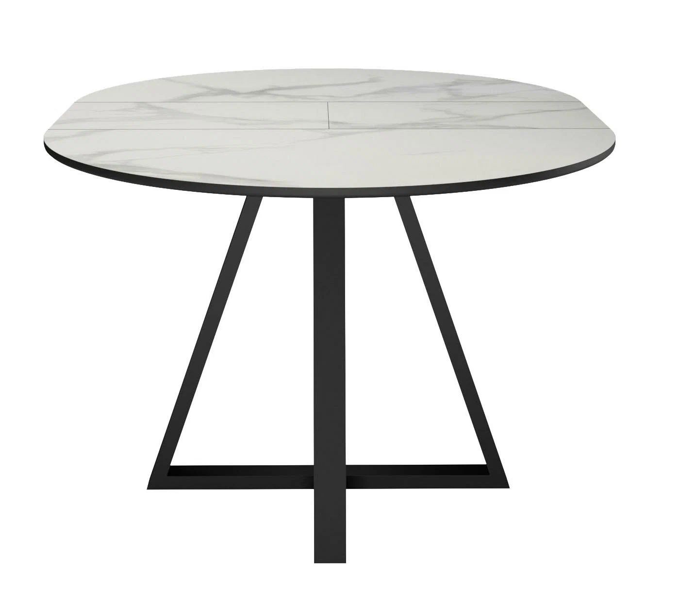 

Стол SKZ100 d1000 Керамика Belgium Grey Polished/подстолье черное/опоры черные, SKZ100