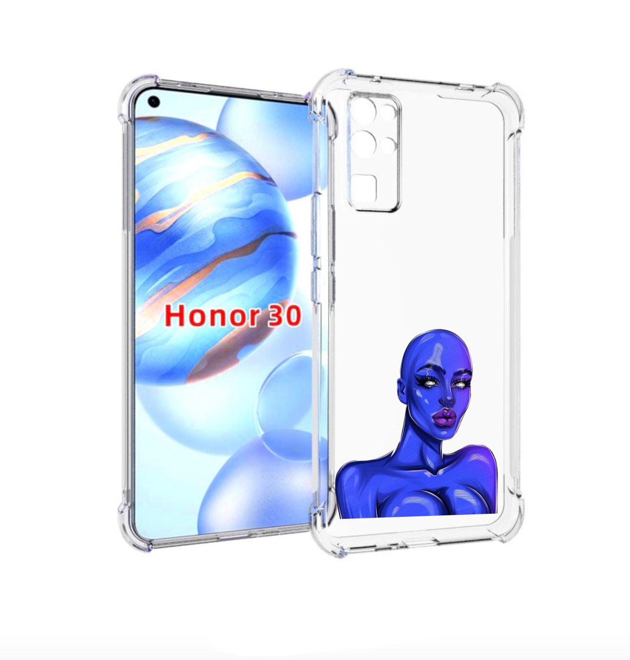 

Чехол бампер MyPads инопланетянка для Honor 30 (BMH-AN10) против, Прозрачный, Tocco