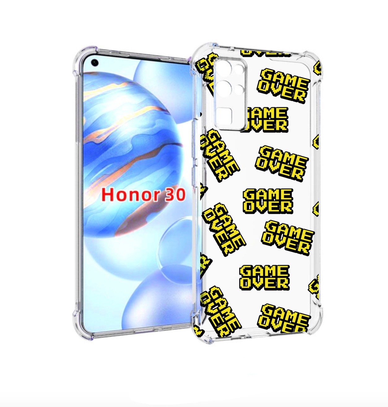 

Чехол бампер MyPads игра-окончена для Honor 30 (BMH-AN10) против, Прозрачный, Tocco