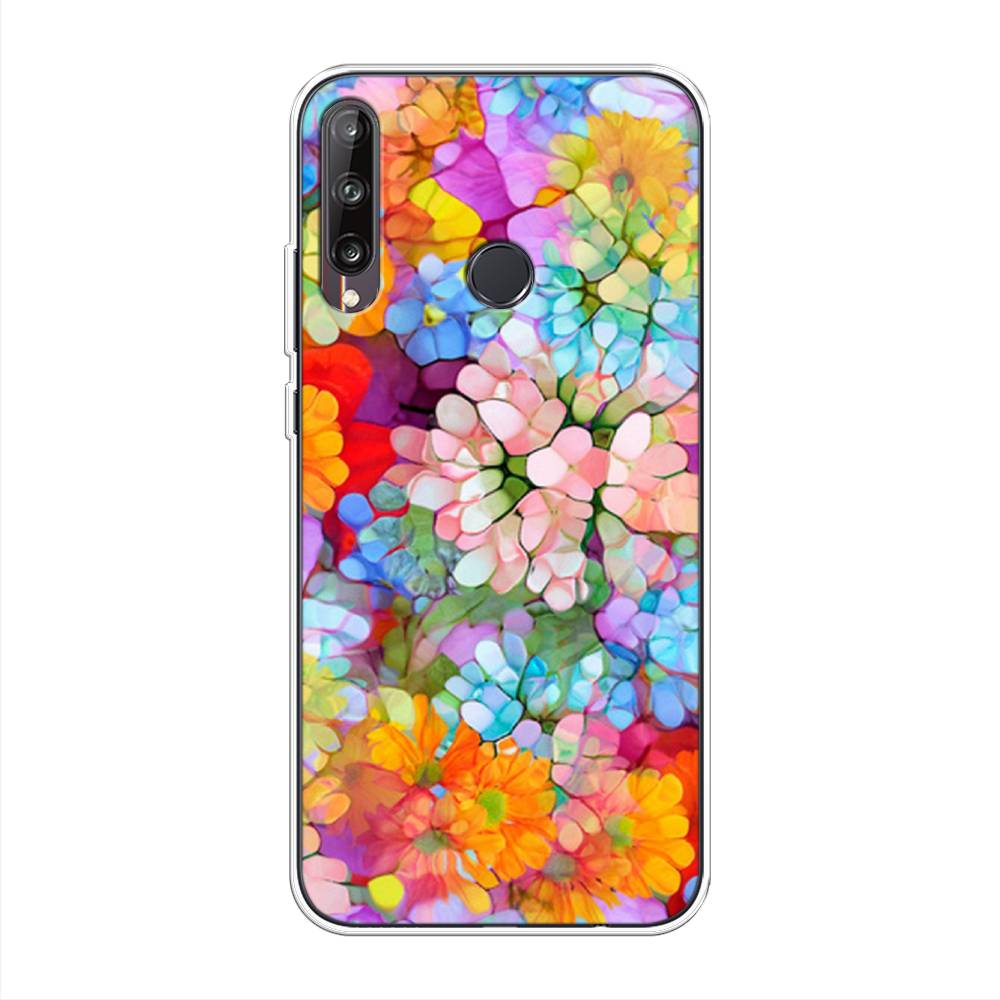 

Чехол на Huawei Y7p "Цветы витраж", Оранжевый;розовый;голубой, 6103350-3