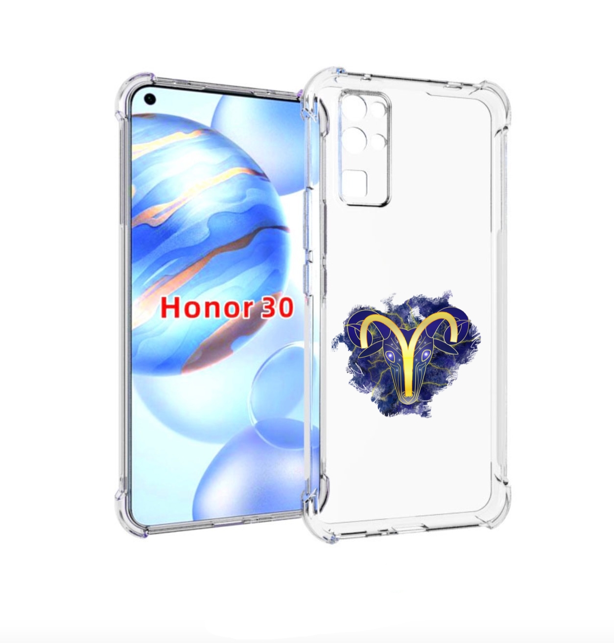 

Чехол бампер MyPads знак-зодиака-овен-8 для Honor 30 (BMH-AN10), Прозрачный, Tocco