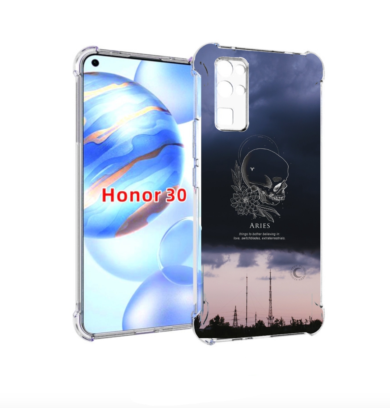 

Чехол бампер MyPads знак-зодиака-овен-4 для Honor 30 (BMH-AN10), Прозрачный, Tocco