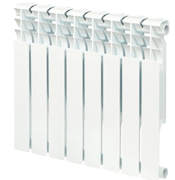 Радиатор отопления Аквапром BI 500/80 B21 (серый квадрат) (8 секций) 00-00018436