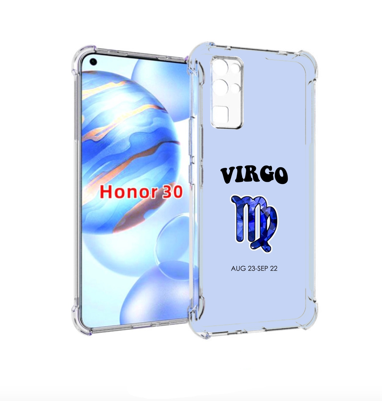 

Чехол бампер MyPads знак-зодиака-дева-1 для Honor 30 (BMH-AN10), Прозрачный, Tocco