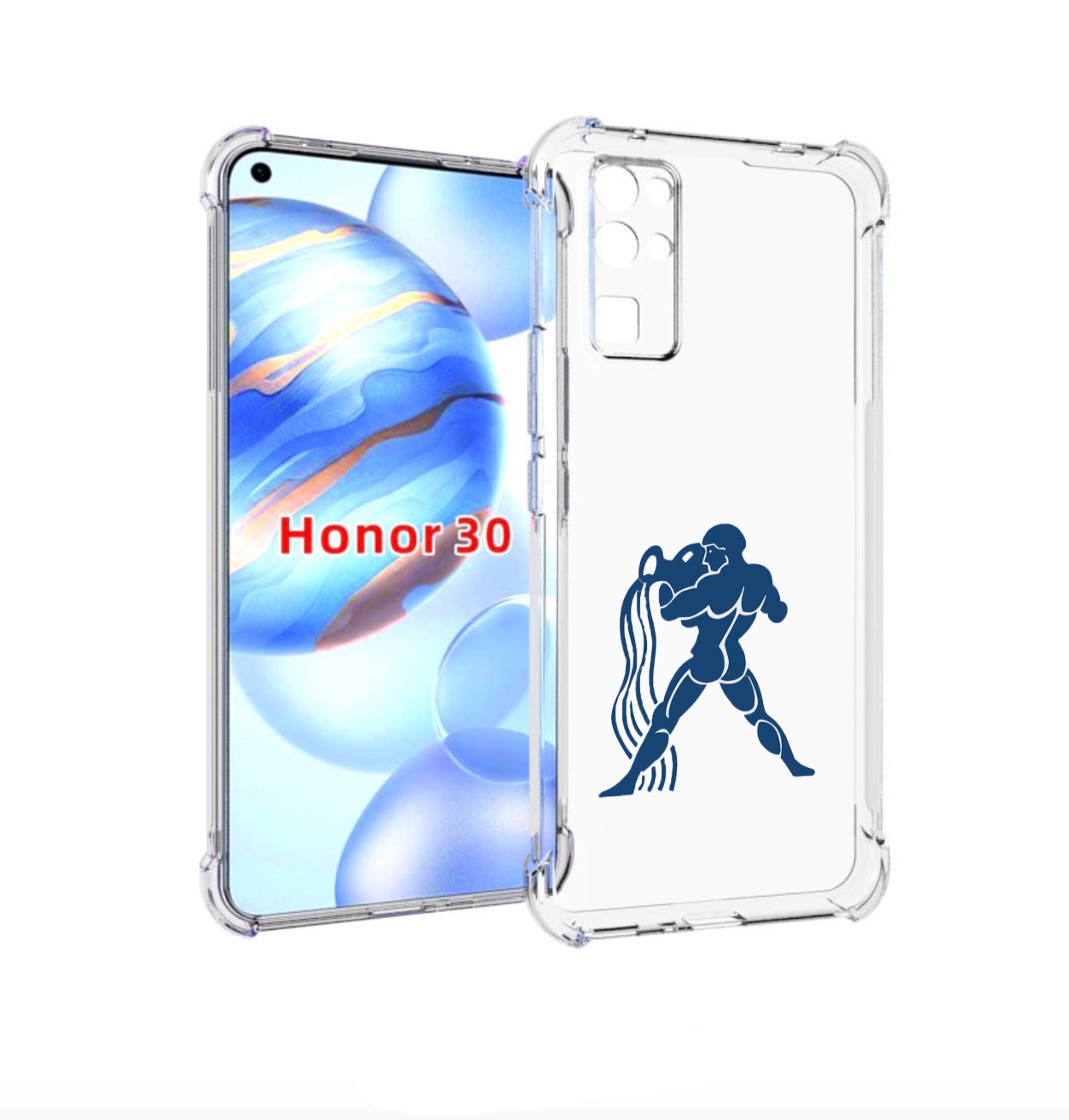 

Чехол бампер MyPads знак-зодиака-водолей7 для Honor 30 (BMH-AN10, Прозрачный, Tocco