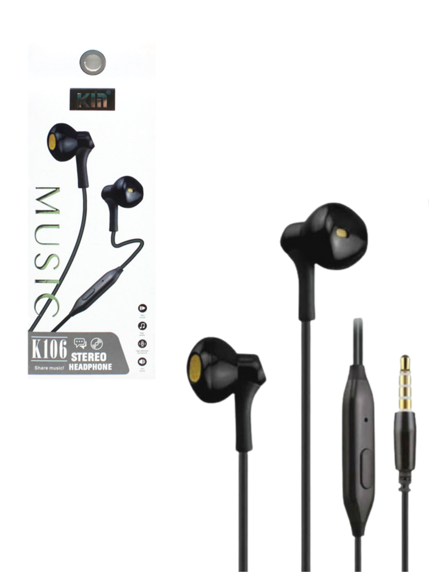 

Наушники XPX К106 Black (М5-наушники-KIN-K-106-черный), К106