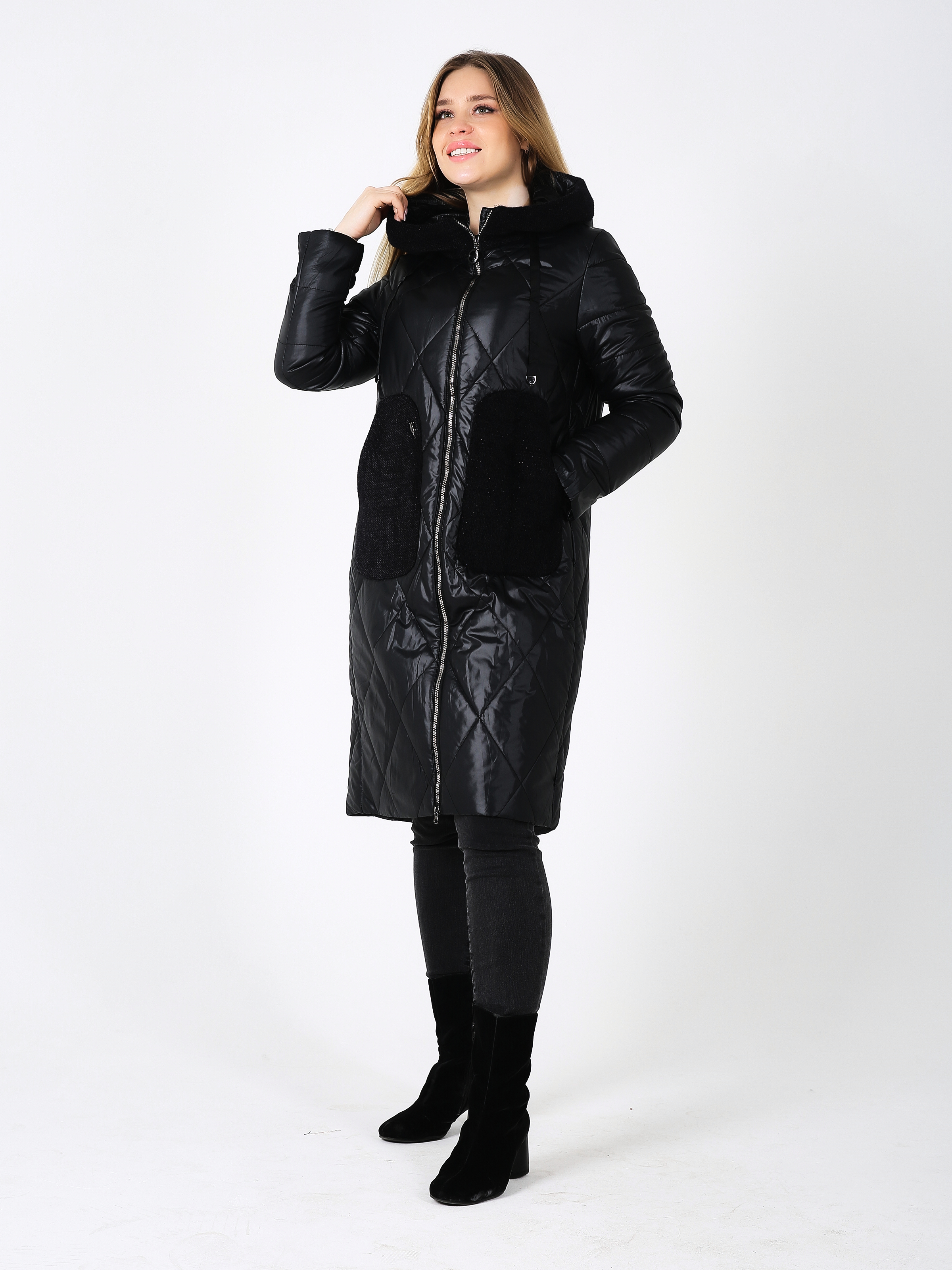 

Пальто женское Louren Wilton 91056 черное 54 RU, Черный, 91056