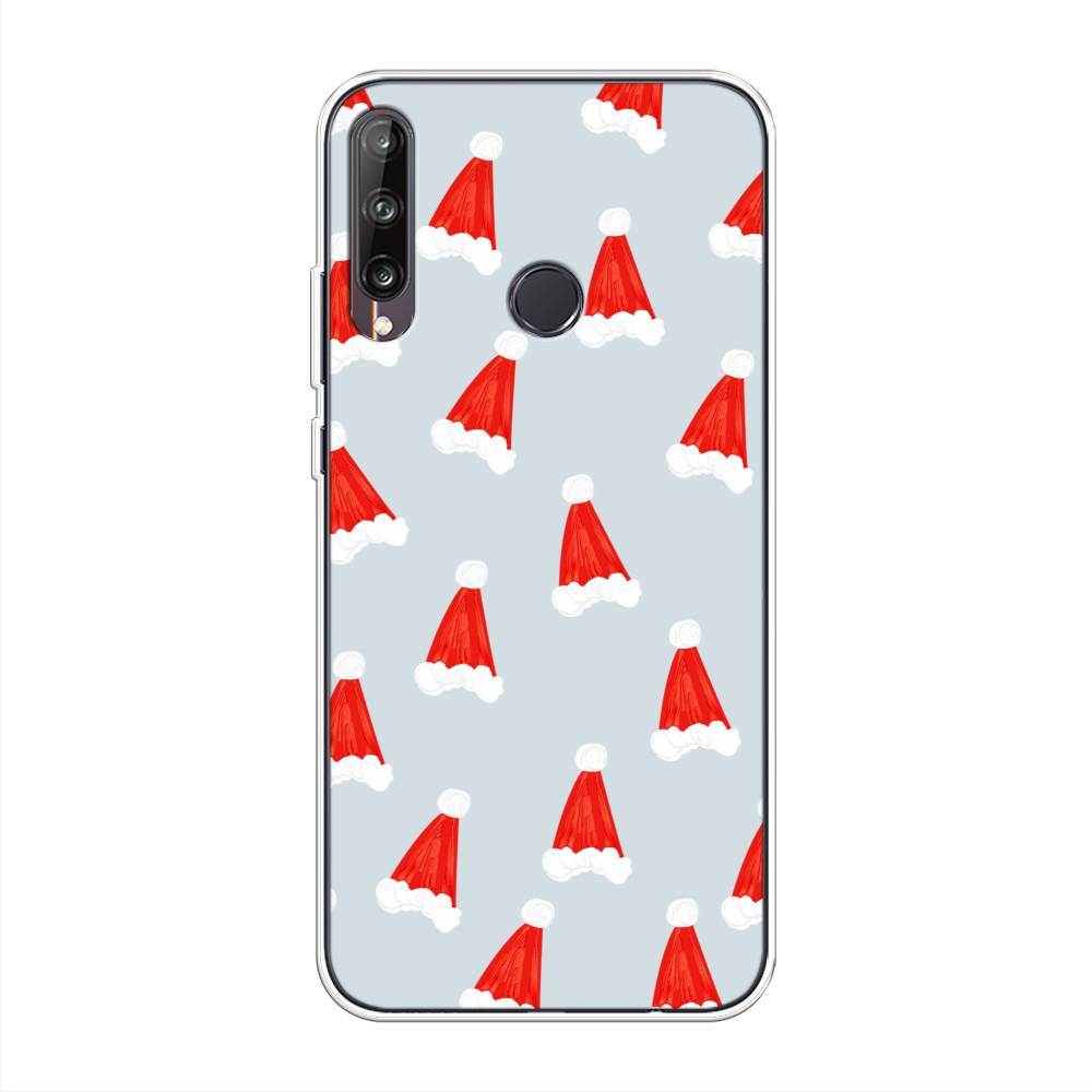 

Чехол на Huawei Y7p "Новогодние шапочки", Белый;красный;серый, 6103350-5