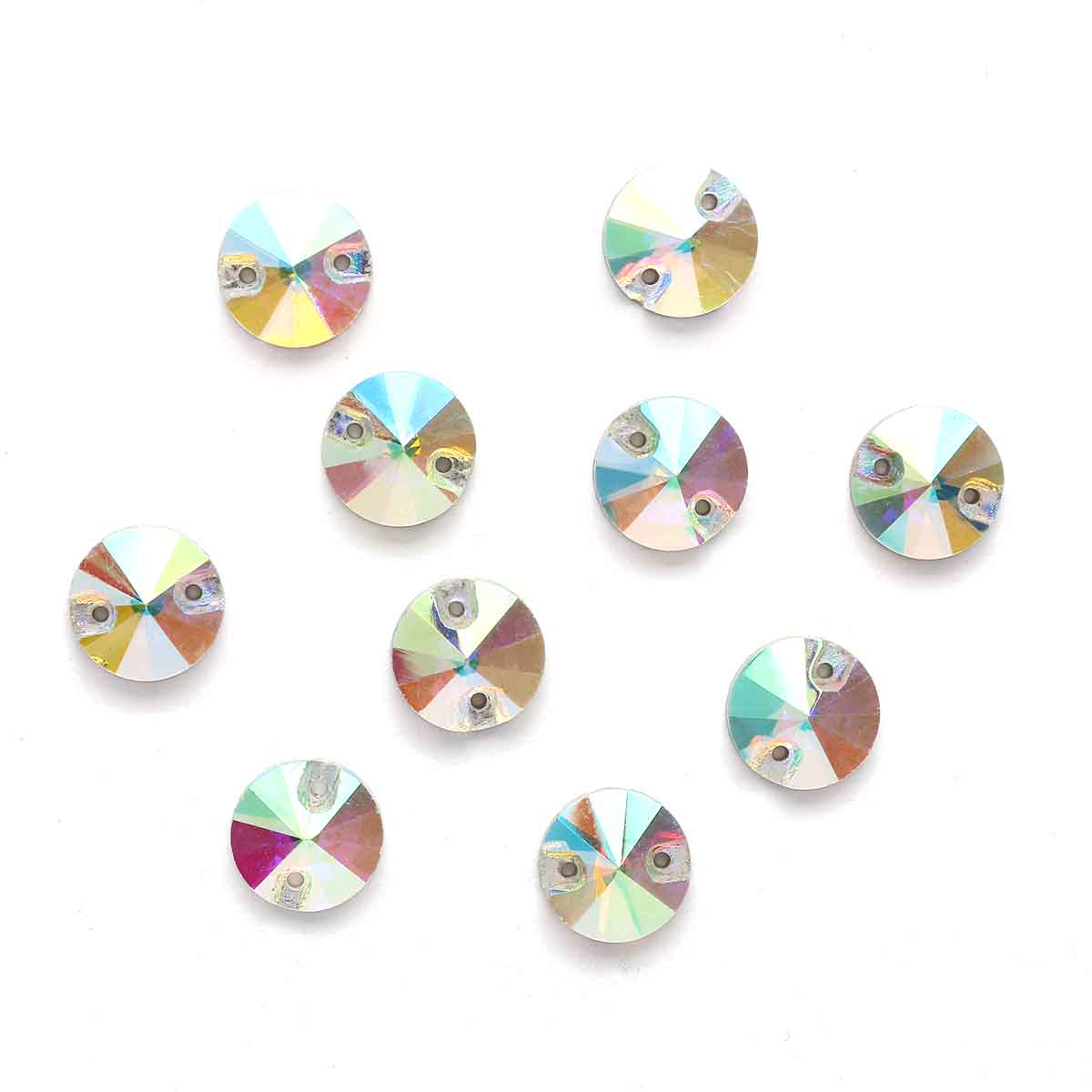 

Хрустальные стразы пришивные круглые 10мм, 10шт/упак Astra&Craft CY036 прозрачный АВ, 7727645