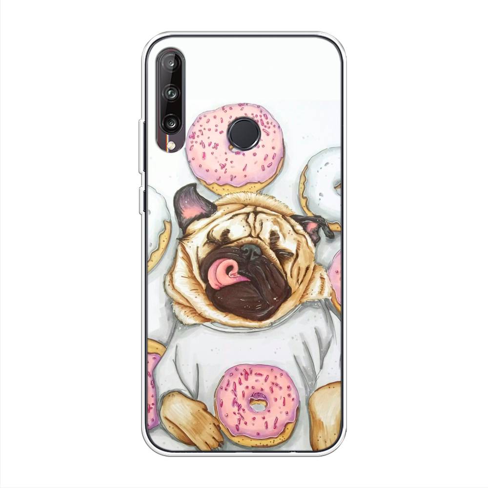 

Чехол на Huawei Y7p "Счастливый мопс", Розовый;бежевый;коричневый, 6103350-1