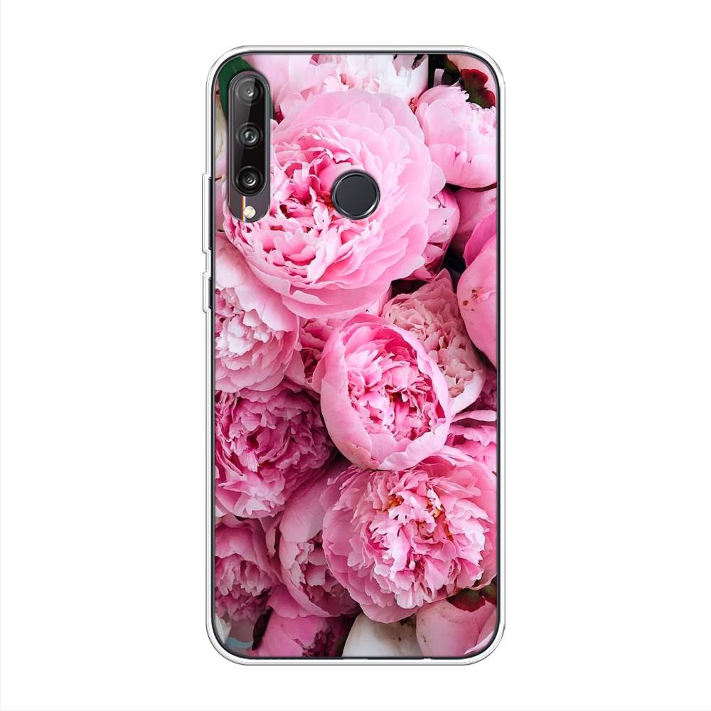 

Чехол на Huawei Y7p "Розовые пионы", Бежевый;розовый, 6103350-2