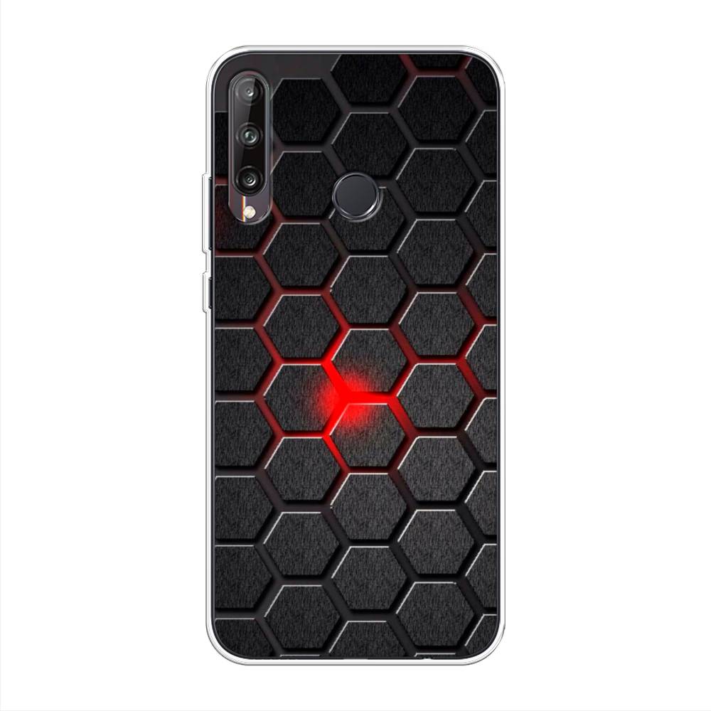 

Чехол на Huawei Y7p "Соты красные", Красный;черный;серый, 6103350-3