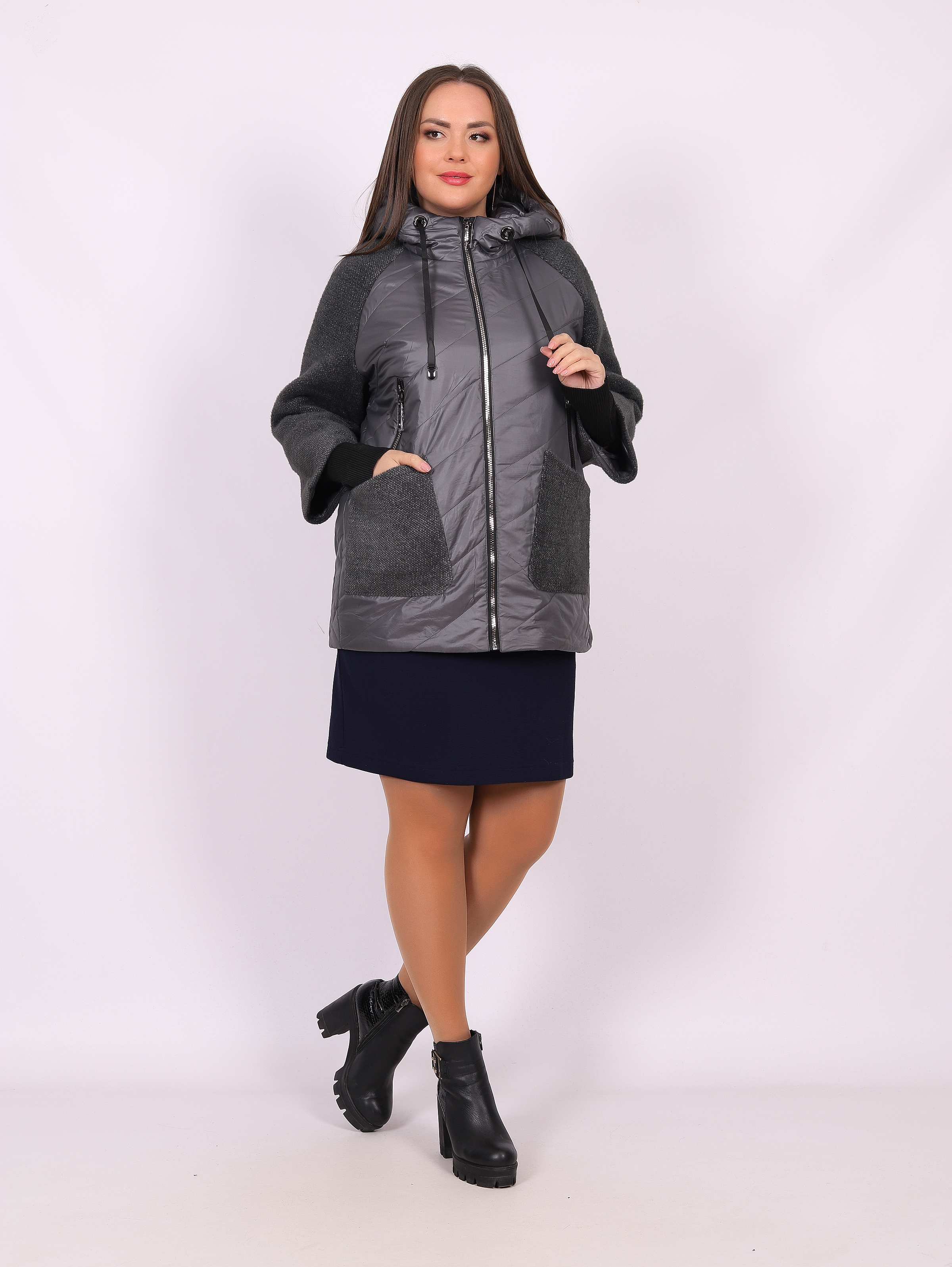 

Куртка женская Louren Wilton 91030 серая 52 RU, 91030