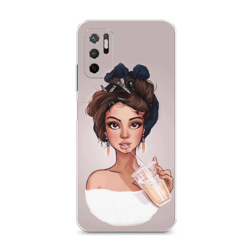 

Чехол на Xiaomi Redmi Note 11SE "Девушка с фраппе", Серый, 315950-6