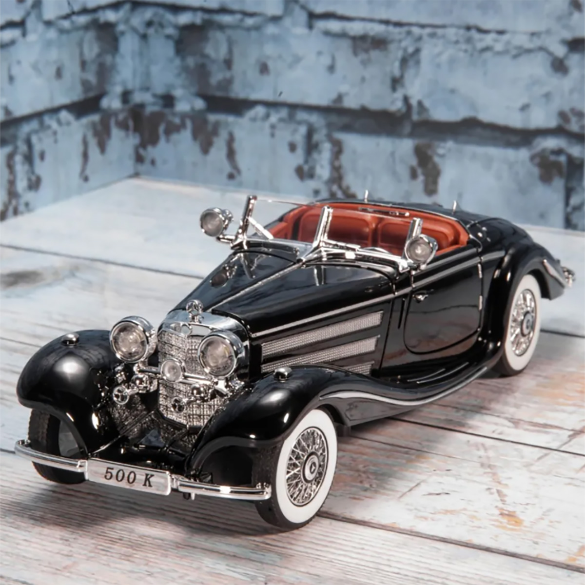

Легковая машина KOTTOY Mercedes-Benz 500K черная, Черный, Mers K 500