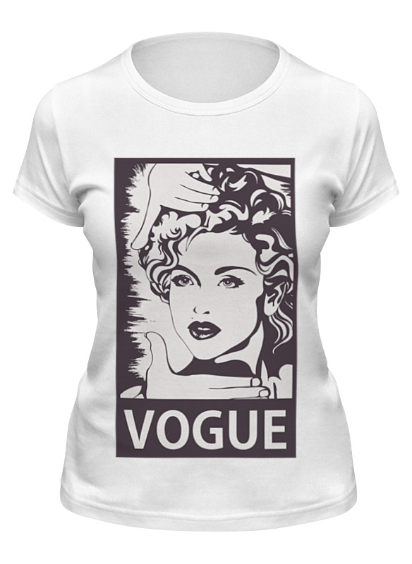 

Футболка женская Printio Мадонна (vogue) белая L, Белый, Мадонна (vogue)