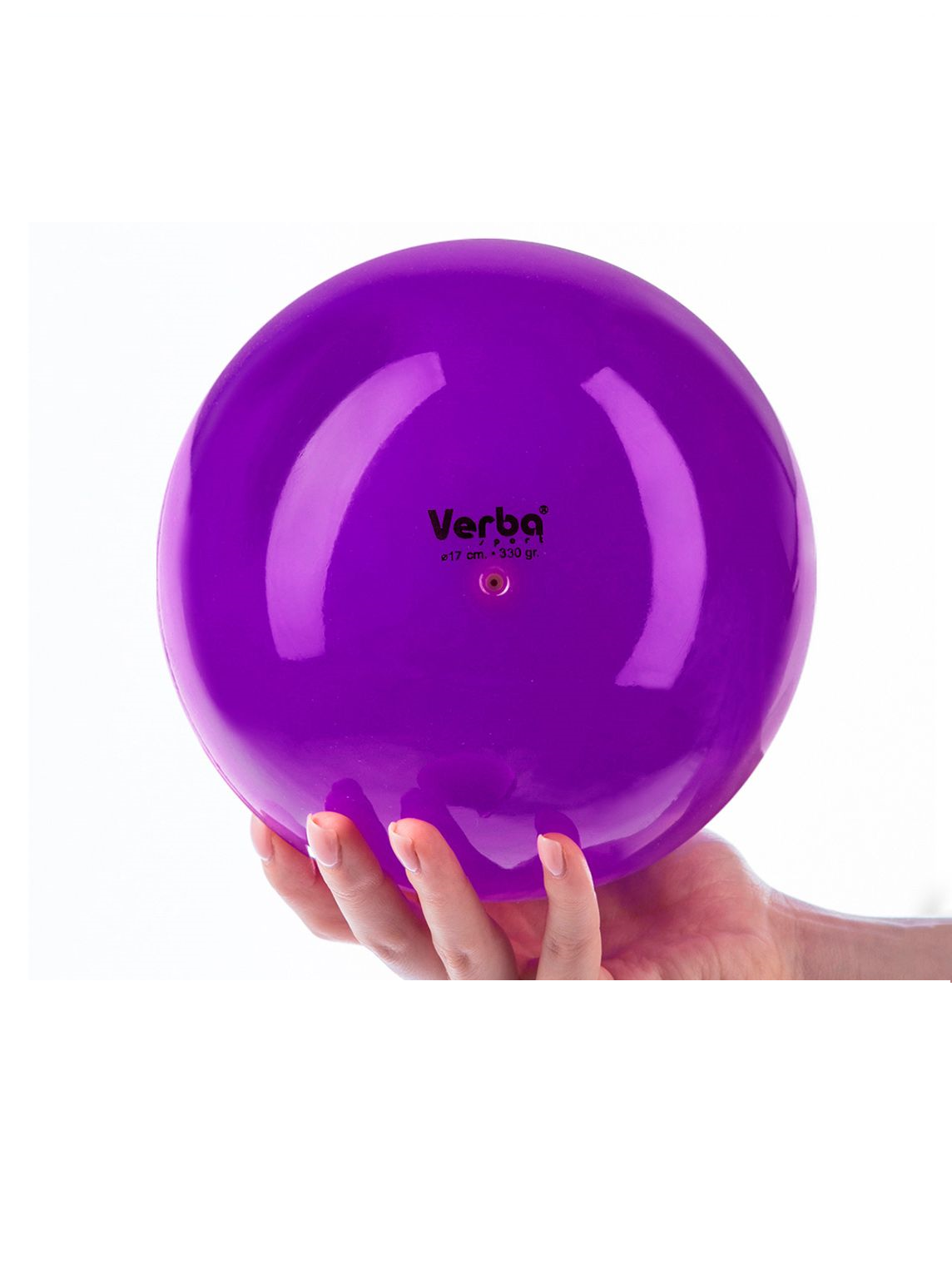 Мяч для художественной гимнастики Verba Sport однотонный фиолетовый 17 см