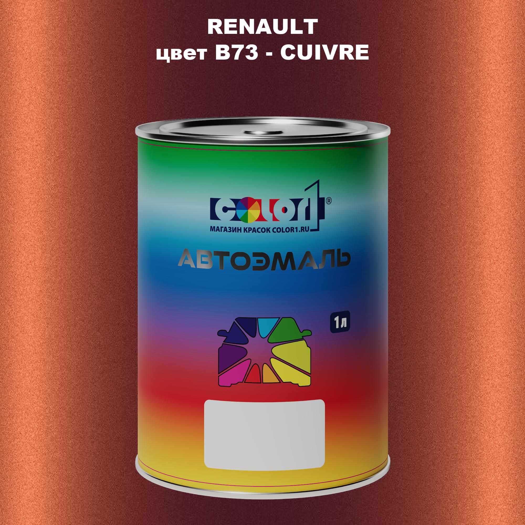 

Автомобильная краска COLOR1 для RENAULT, цвет B73 - CUIVRE, Прозрачный