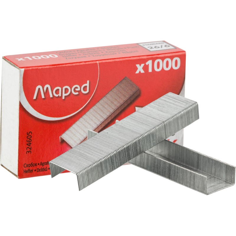 Скобы для степлеров Maped №26/6 оцинкованные 1000шт 36 уп