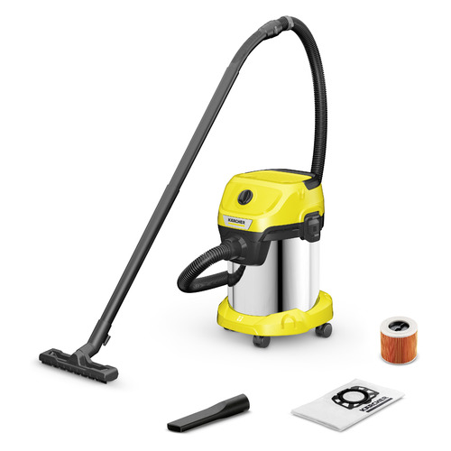 фото Строительный пылесос karcher wd 3 s v-17/4/20, желтый [1.628-135.0]