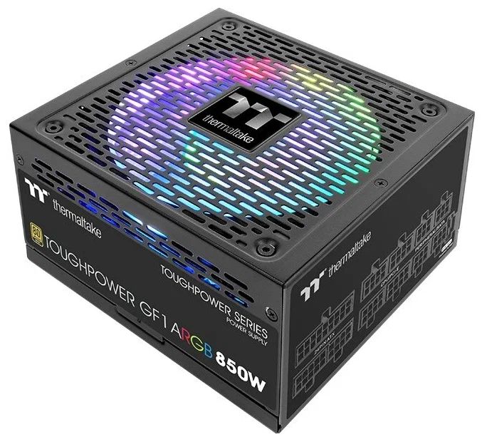 

Блок питания Thermaltake Toughpower GF1 ARGB 850W (PS-TPD-0850F3FAGE-1), Черный, Блок питания THERMALTAKE Toughpower GF1 ARGB, 850Вт, 140мм, черный, retail [ps-tpd-0850f3fage-1]