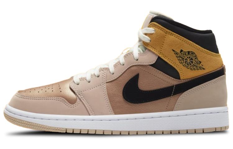 

Кеды унисекс Jordan Air Jordan 1 mid se particle beige бежевые 36.5 EU, Бежевый, Air Jordan 1 mid se particle beige