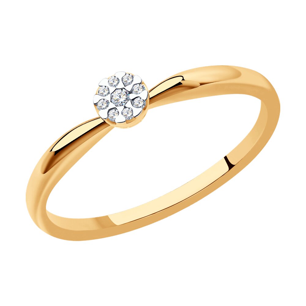 

Кольцо помолвочное из красного золота с бриллиантом р. , SOKOLOV Diamonds 1012333, 1012333