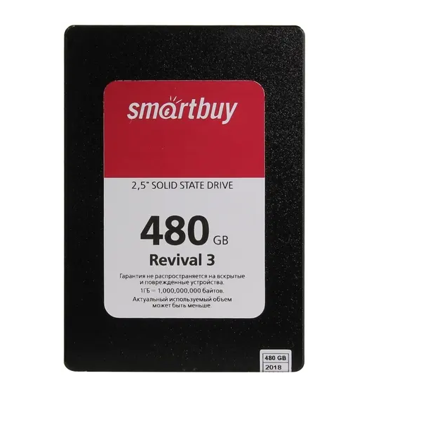

SSD накопитель SmartBuy Revival 3 2.5" 480 ГБ (SB480GB-RVVL3-25SAT3), Revival 3