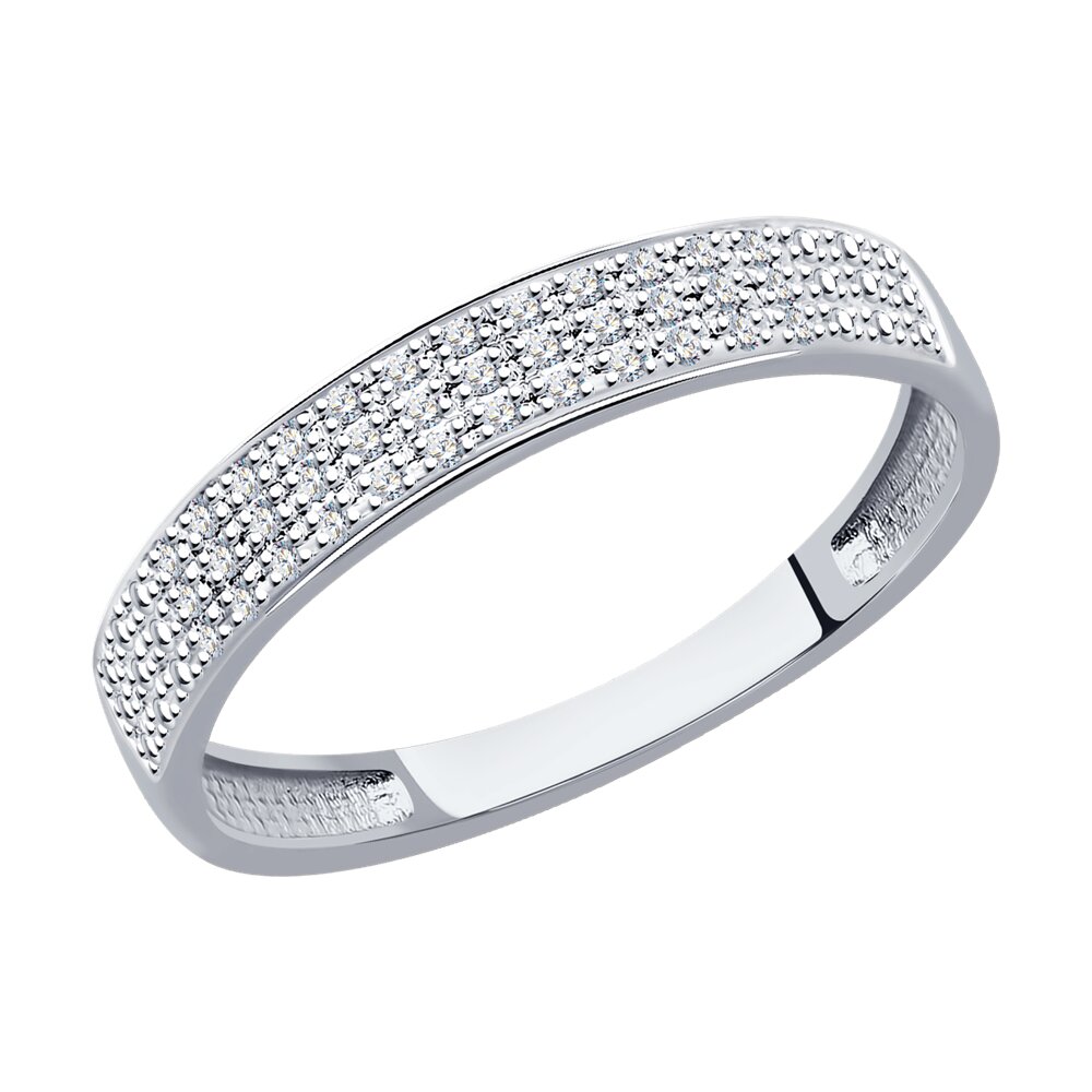 Кольцо из белого золота р. 17 SOKOLOV Diamonds 1012330-3, бриллиант