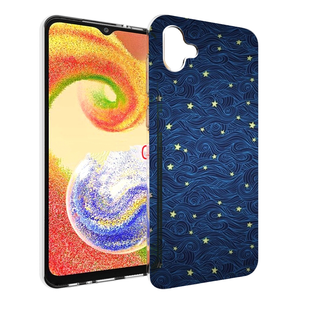 

Чехол MyPads волны с звездами акварель для Samsung Galaxy A04, Прозрачный, Tocco