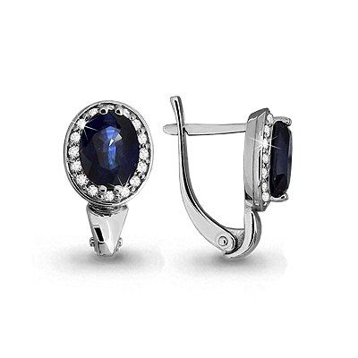 

Серьги из белого золота с бриллиантом Aquamarine Aquamarine 940731А_585_бз, 940731А_585_бз