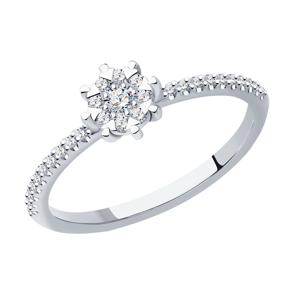 

Кольцо помолвочное из белого золота с бриллиантом р. 16 SOKOLOV Diamonds 1012329-3, 1012329-3