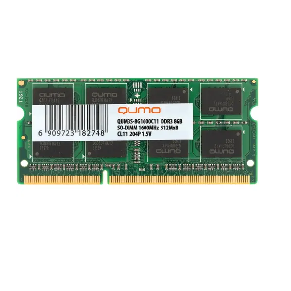 

Оперативная память QUMO QUM3S-8G1600C11R , DDR3 1x8Gb, 1600MHz, QUM3S-8G1600C11R