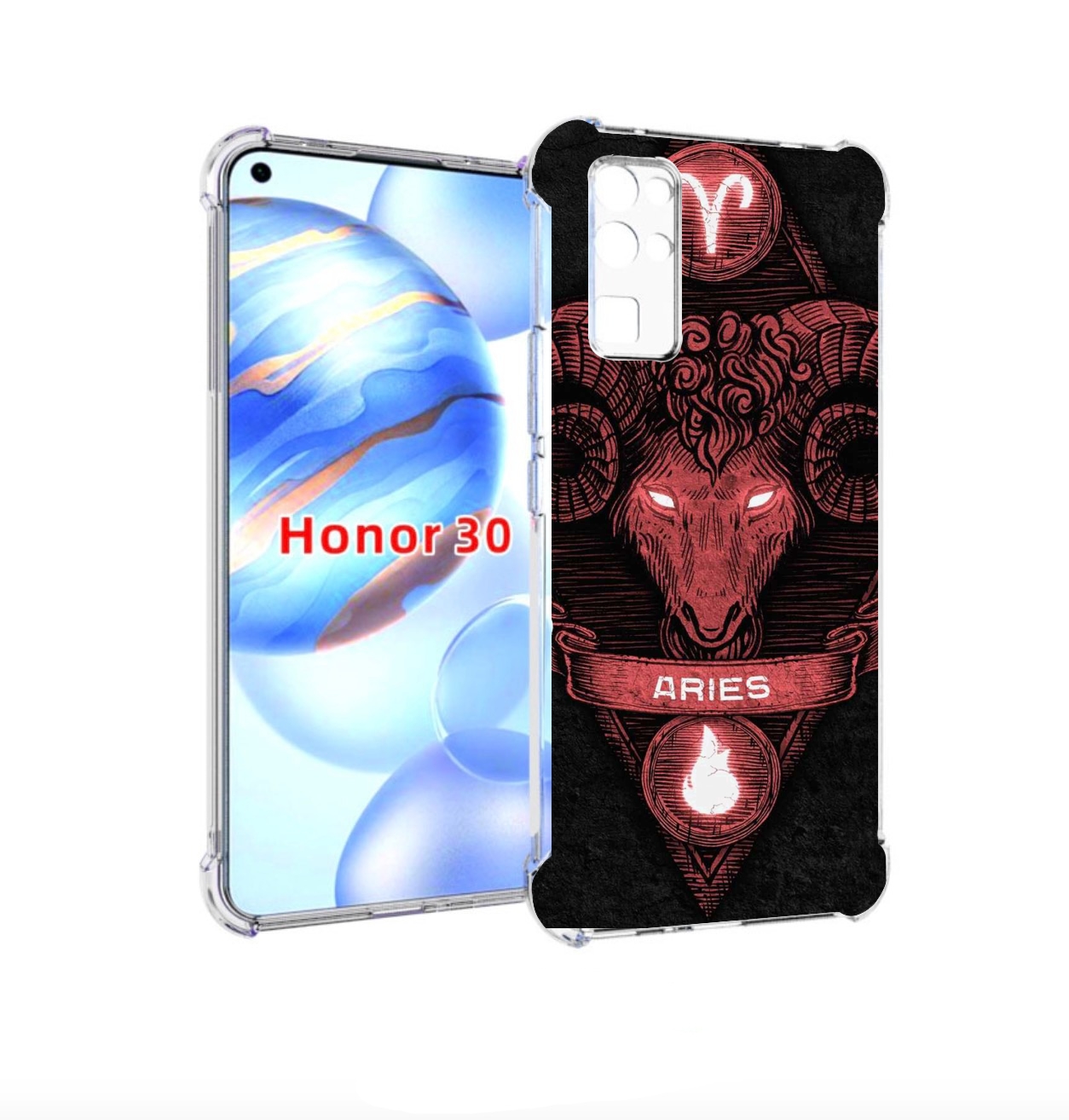 

Чехол бампер MyPads знак зодиака овен 6 для Honor 30 (BMH-AN10), Прозрачный, Tocco
