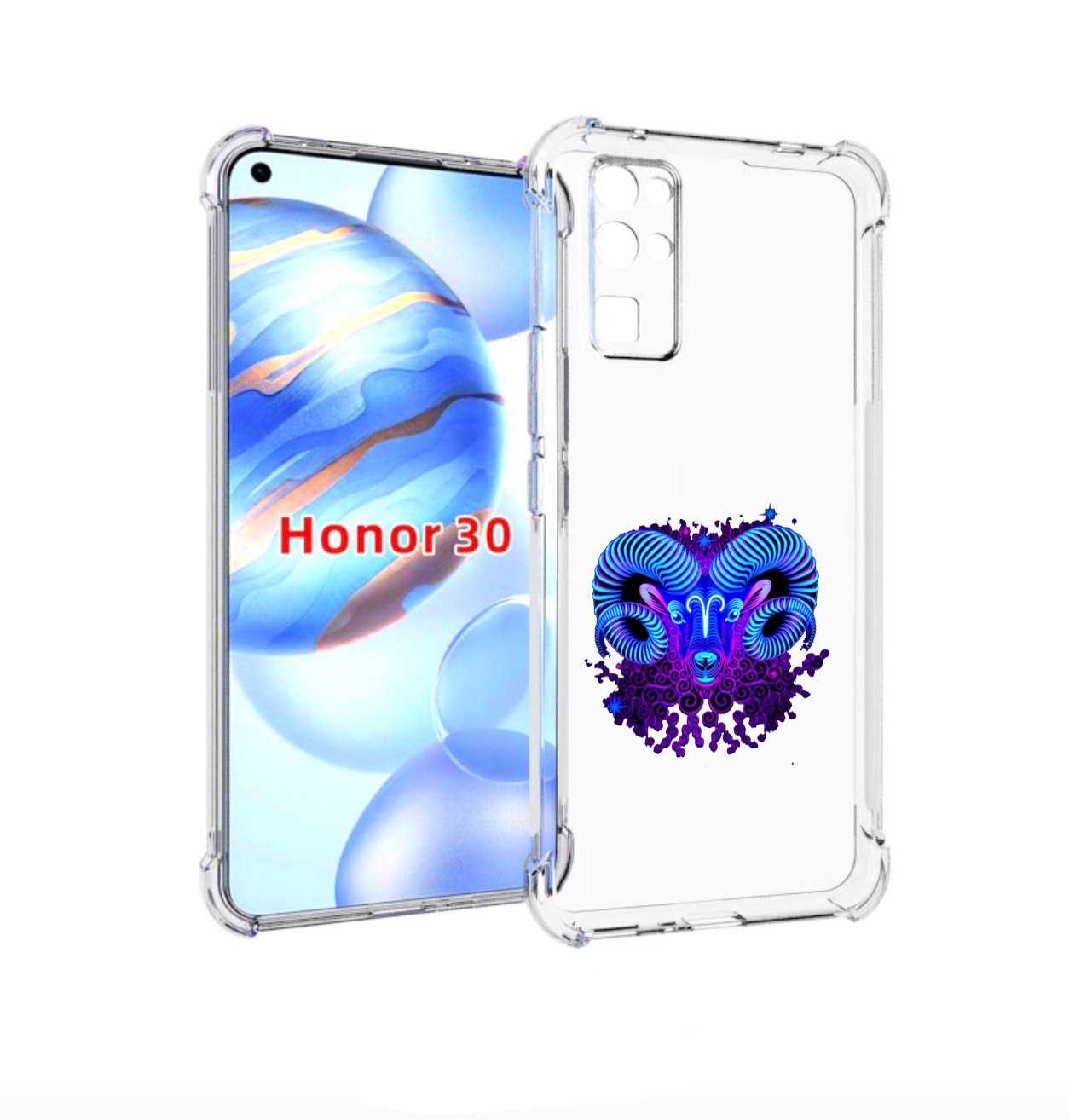 

Чехол бампер MyPads знак зодиака овен 2 для Honor 30 (BMH-AN10), Прозрачный, Tocco