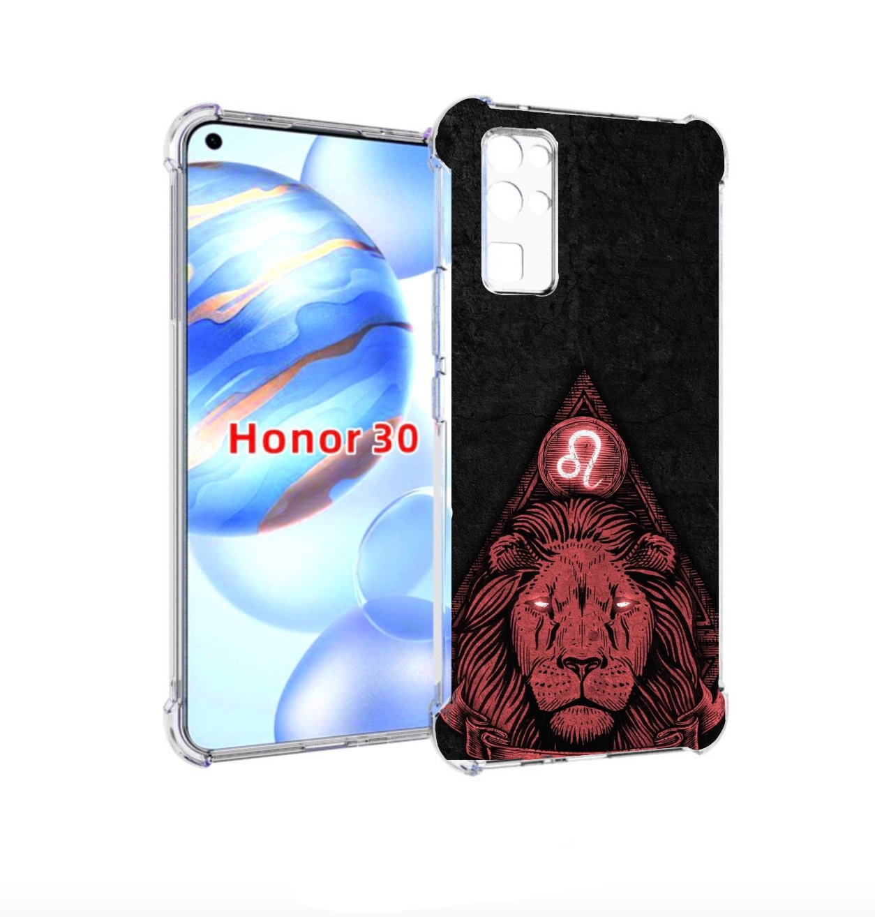 

Чехол бампер MyPads знак зодиака лев 4 для Honor 30 (BMH-AN10) п, Прозрачный, Tocco