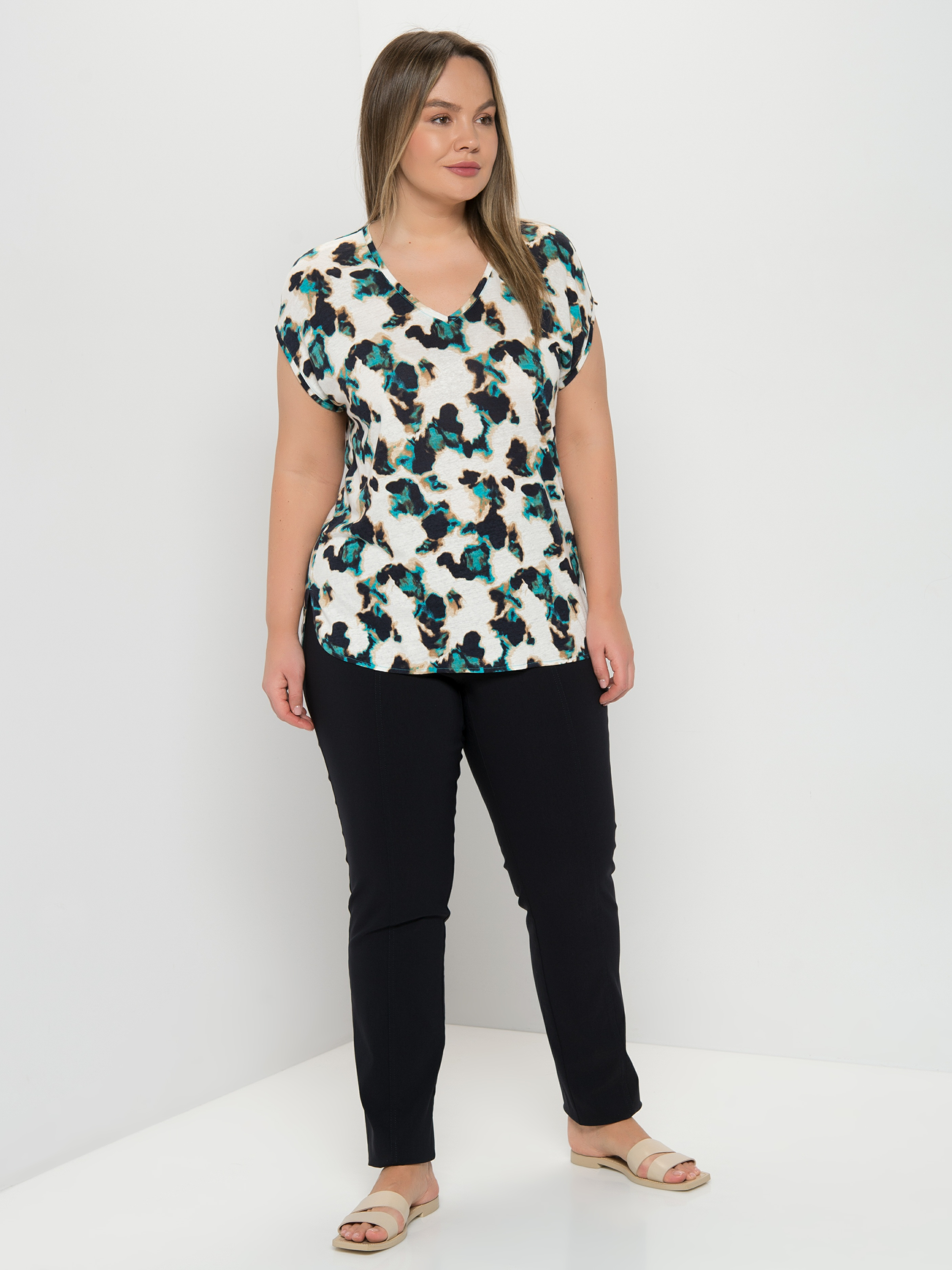 

Футболка женская SAMOON by GERRY WEBER 871037-26227-9702 белая 44, 871037-26227-9702
