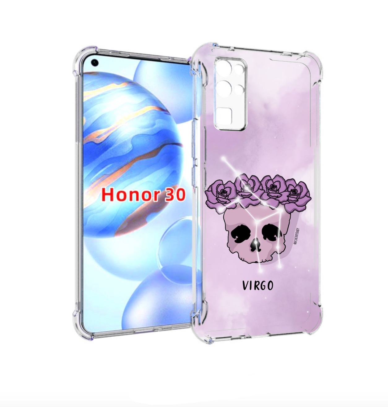 

Чехол бампер MyPads знак зодиака дева 2 для Honor 30 (BMH-AN10), Прозрачный, Tocco