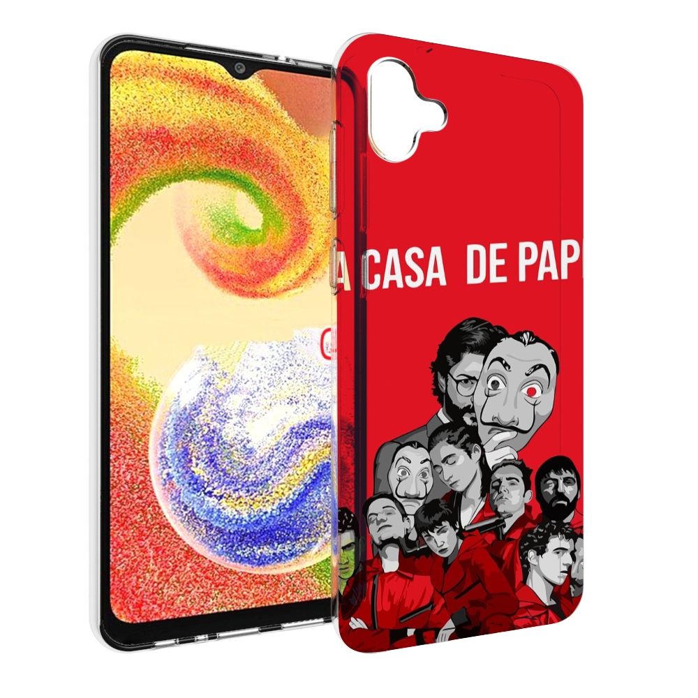 

Чехол MyPads бумажный-дом-команда для Samsung Galaxy A04, Прозрачный, Tocco