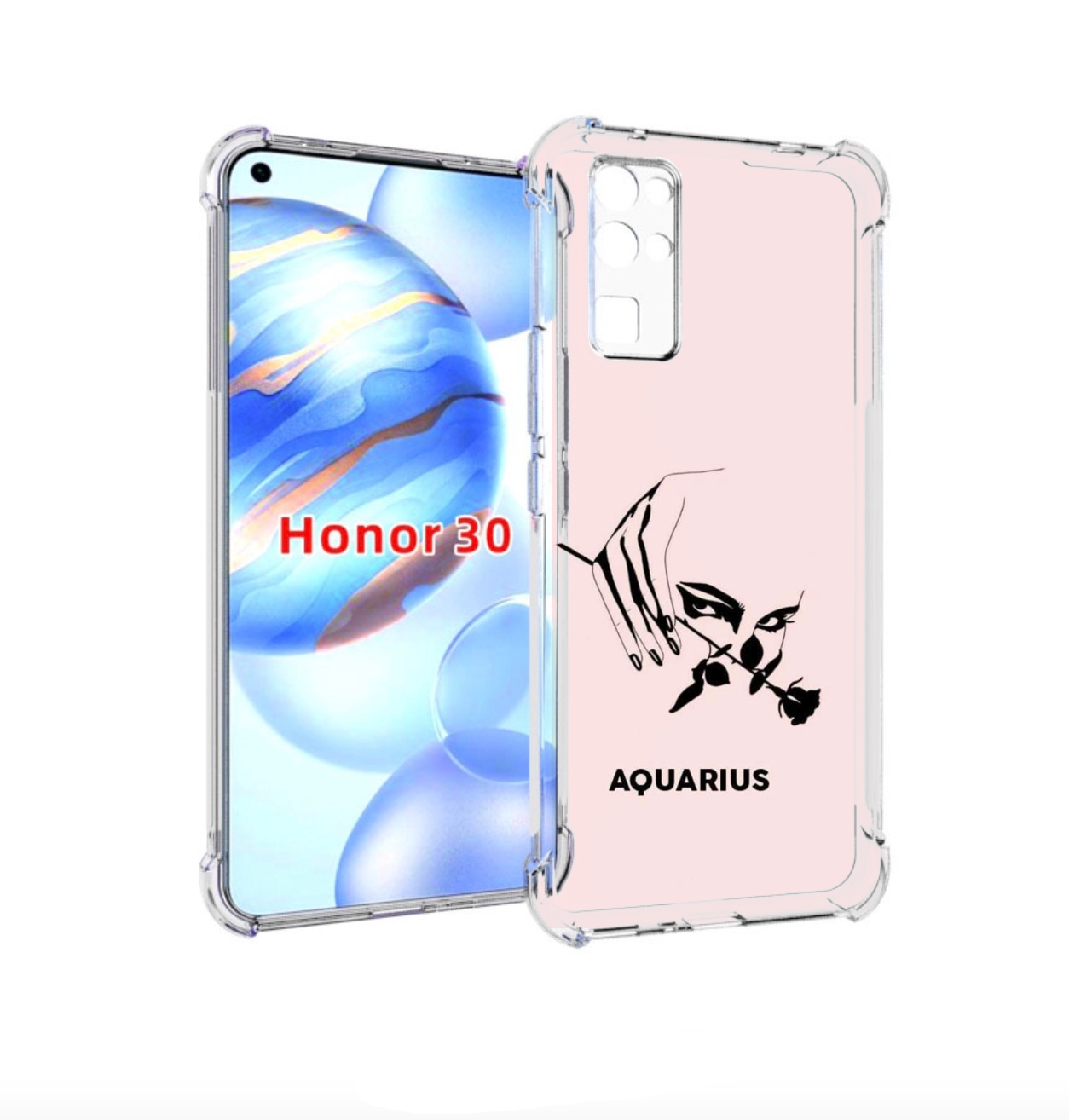 

Чехол бампер MyPads знак зодиака водолеи 3 для Honor 30 (BMH-AN, Прозрачный, Tocco